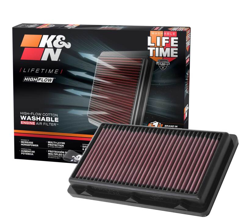 K&N Engineering High-Flow Replacement Air Filter for 2020-2021 Hyundai Sonata & Kia K5 * Part Number KN33-5108