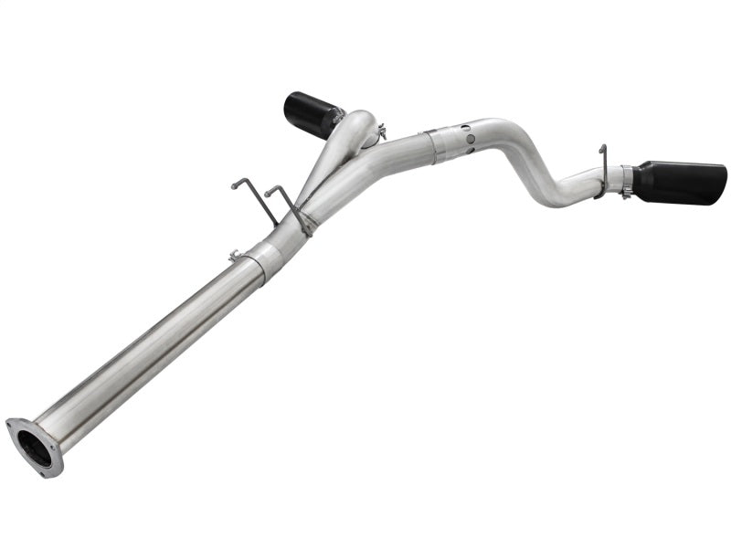 aFe Atlas 4-Inch DPF-Back Exhaust System with Black Tip for 2011-2014 Ford Diesel Trucks V8-6.7L