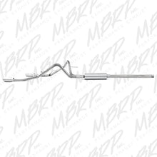Load image into Gallery viewer, MBRP Armor Plus Series Cat Back Exhaust System for Ford F-150 2004-2008 with 2.5 Inch Diameter and Dual Split Rear Exit