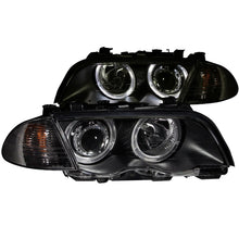 Load image into Gallery viewer, ANZO 1999-2001 BMW 3 Series E46 Projector Headlights with Halo – Black Housing and Clear Lens (Pair)
