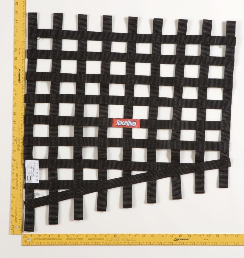 RaceQuip Black Drag 24 to 18 x 23 SFI Rib Net (Part RQP729005)