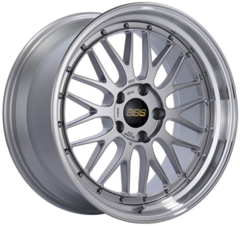 BBS LM 18x8 Wheel - 5x112 Bolt Pattern, ET45 Offset, Diamond Silver Finish with Diamond Cut Lip