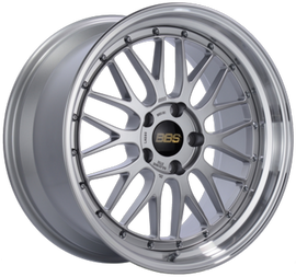 BBS LM 18x8.5 Inch Wheel for Cars with 5x100 Bolt Pattern, Silver Finish - Part Number BBSLM264DSPK