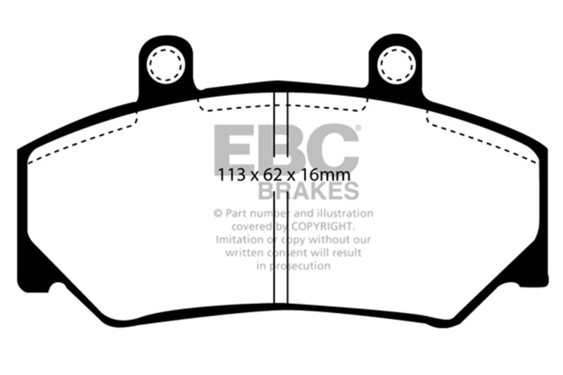 EBC DP4800R Yellowstuff Front Brake Pads for 1991-1995 Volvo 940 and 1992-1994 Volvo 960