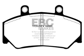 EBC DP4800R Yellowstuff Front Brake Pads for 1991-1995 Volvo 940 and 1992-1994 Volvo 960