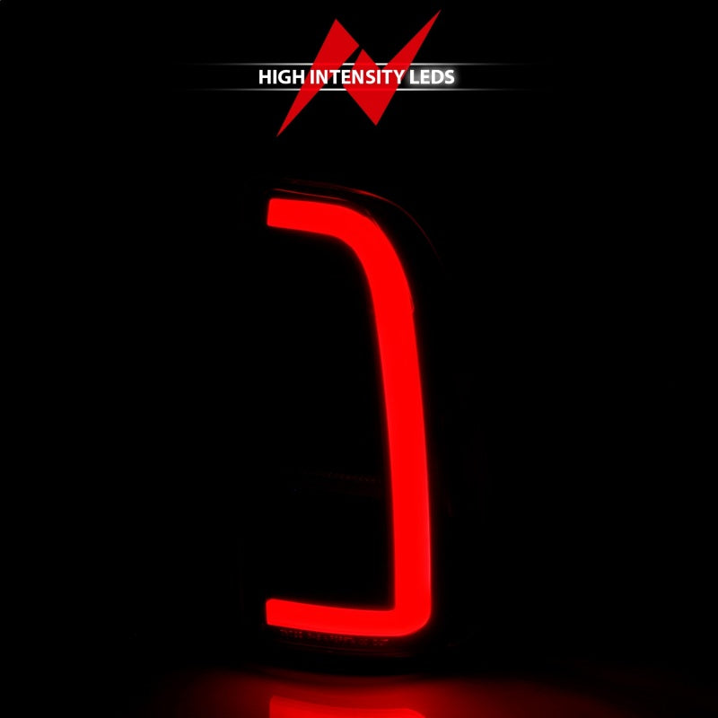 ANZO 00-06 Toyota Tundra LED Tail Lights with Light Bar - Black Housing, Clear Lens