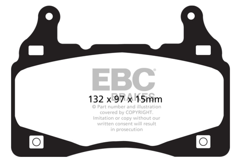EBC Redstuff Ceramic Low Dust Front Brake Pads for Chevrolet Camaro 2011-2015