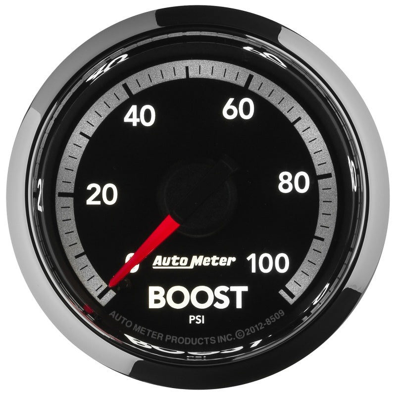 AutoMeter Gen4 Dodge Factory Match 52.4mm Mechanical Boost Gauge — 0-100 PSI for Ram 1500 and 2500