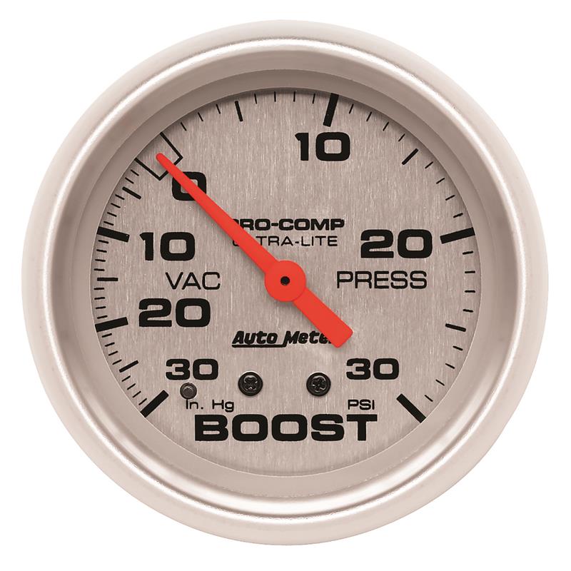 AutoMeter Ultra-Lite 66.7mm Short Sweep Mechanical Boost and Vacuum Gauge Part #ATM4403