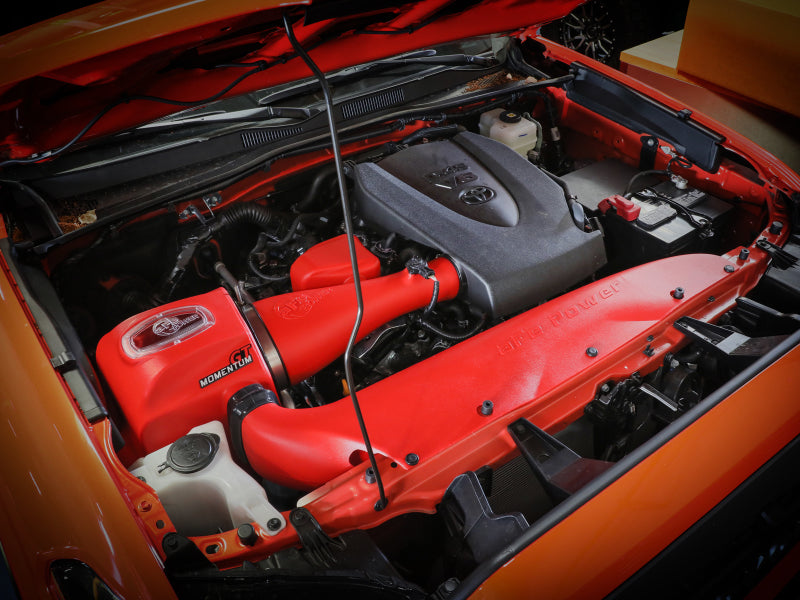 aFe Momentum GT Cold Air Intake System with Pro DRY S Filter for 2016-2023 Toyota Tacoma V6 3.5L - Red Edition
