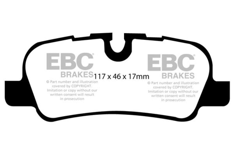 EBC Yellowstuff Rear Brake Pads for Land Rover LR3 and LR4 (Part No. EBCDP41542R)