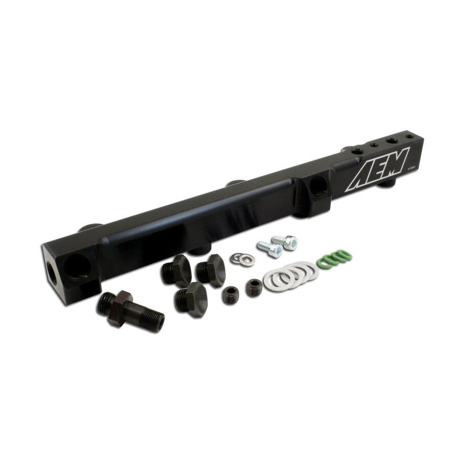 AEM High Volume Fuel Rail for Honda 90-93 Accord and 92-01 Prelude * Black Anodized Part Number aem25-104BK