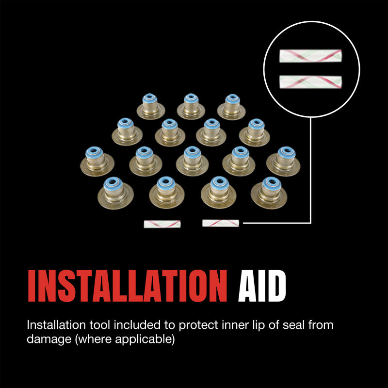 Fel-Pro Engine Valve Stem Oil Seal Set for Honda CR-V and Compatibility with Honda S2000, Civic Del Sol, and Civic - Part Number FELSS702831