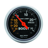 AutoMeter Sport-Comp 52mm Mechanical Boost Gauge – 30 PSI for Accurate Turbo and Supercharger Monitoring