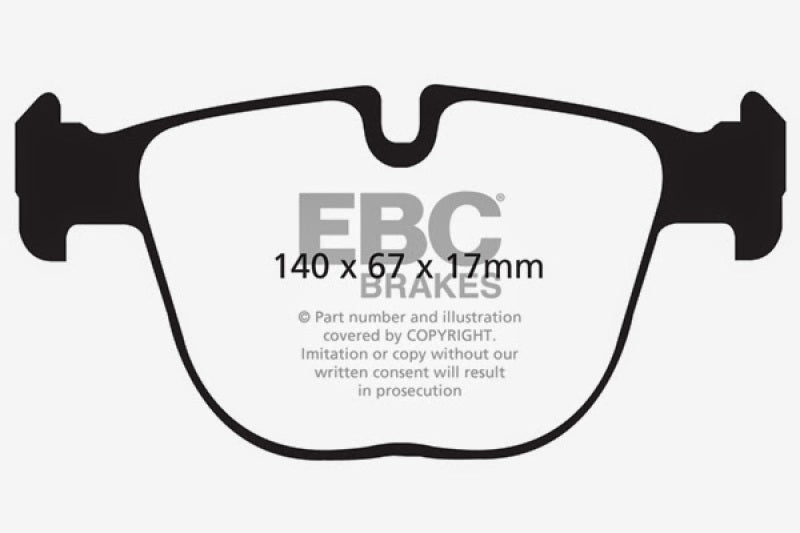 EBC Yellowstuff Rear Brake Pads for BMW X5 and X6 * High-Performance Street and Track Use