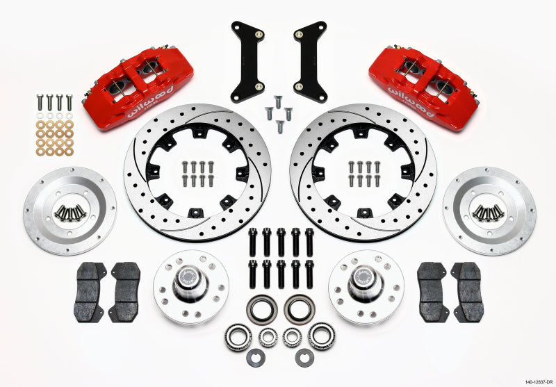 Wilwood Dynapro 6 Front Hub Kit with 12.19-inch Drilled Rotors for 1979-1981 GM G-Body Cars