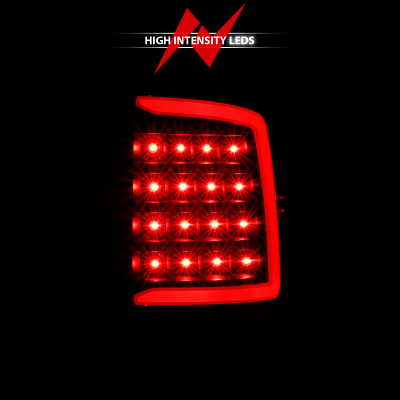 ANZO 2009-2018 Dodge Ram 1500 LED Tail Light Assembly with Smoke Lens and Black Housing