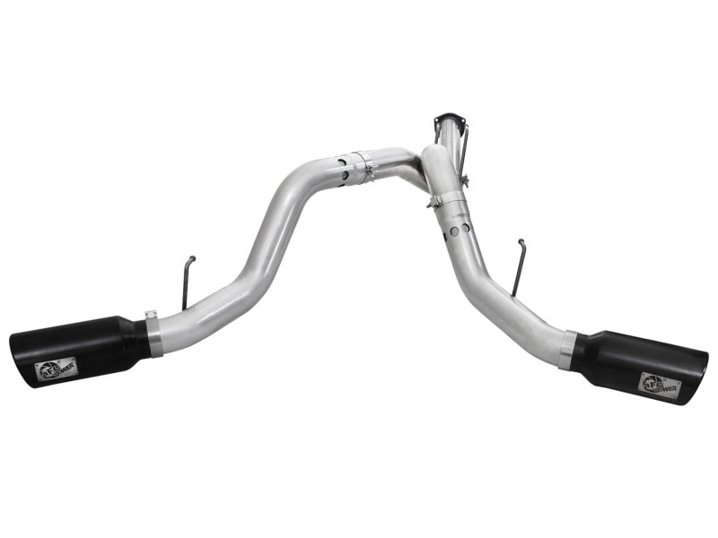 aFe Atlas 4-Inch DPF-Back Exhaust System with Black Tip for 2011-2014 Ford Diesel Trucks V8-6.7L