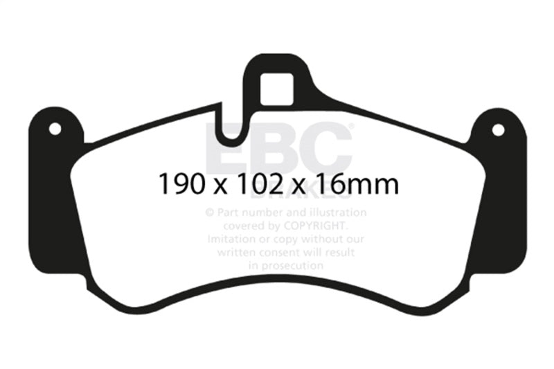 EBC DP31516C Redstuff Ceramic Front Brake Pads for Porsche 911 (996) with Cast Iron Rotors