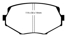 EBC Redstuff Ceramic Low Dust Front Brake Pads for 1994-2003 Mazda Miata MX5