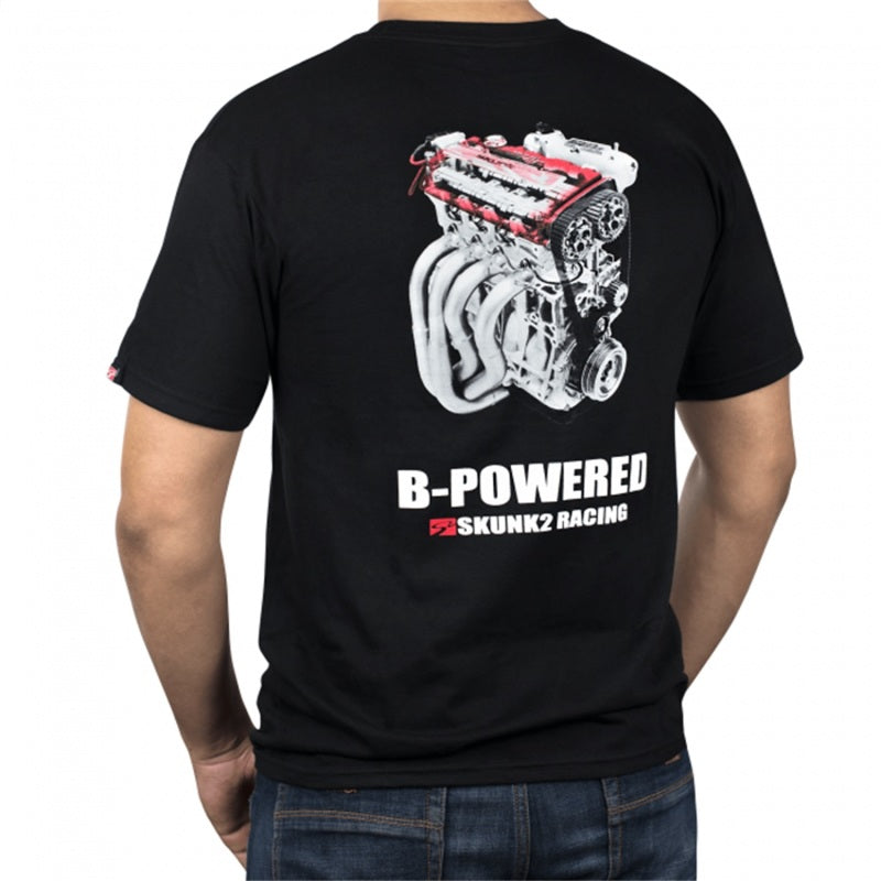 Skunk2 Racing B-Power T-Shirt for Honda B-Series Engines – Medium, Black