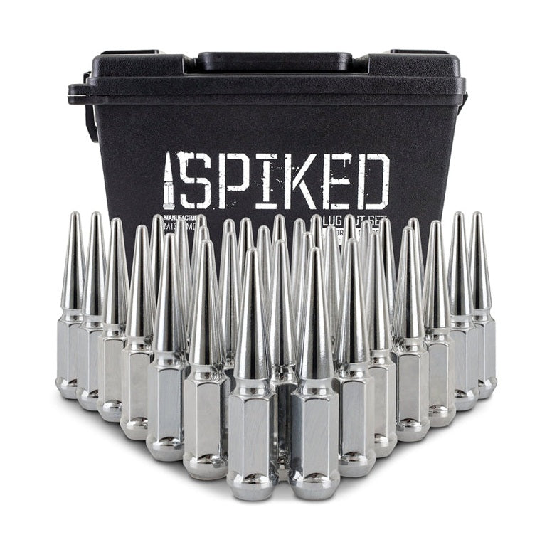 Mishimoto Steel Spiked Lug Nuts M14 x 1.5 – Chrome, 32-Piece Set