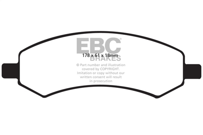 EBC Extra Duty Front Brake Pads for Dodge Ram 1500 and Dodge Durango * Part No. EBC ED91738