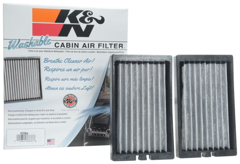 K&N Engineering Cabin Air Filter Part Number KNNVF2064 for 2018-2019 Jeep Wrangler JL * Reusable Washable Air Filter