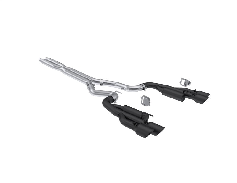 MBRP Armor BLK Series 3-inch Cat-Back Exhaust System for 2024-2026 Ford Mustang with Dual Split Rear and Black Tips