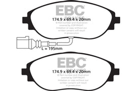 EBC Yellowstuff Front Brake Pads for 2013-2015 Volkswagen Passat and Audi S3 - High-Performance Street and Track Use