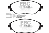 EBC Yellowstuff Front Brake Pads for 2013-2015 Volkswagen Passat and Audi S3 - High-Performance Street and Track Use