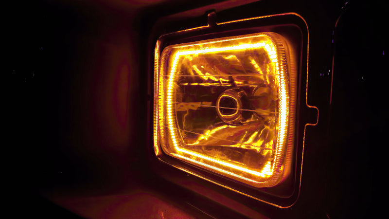 Oracle Lighting 7x6 Inch Sealed Beam Headlights with ColorSHIFT Halo - Part #orl6908-333