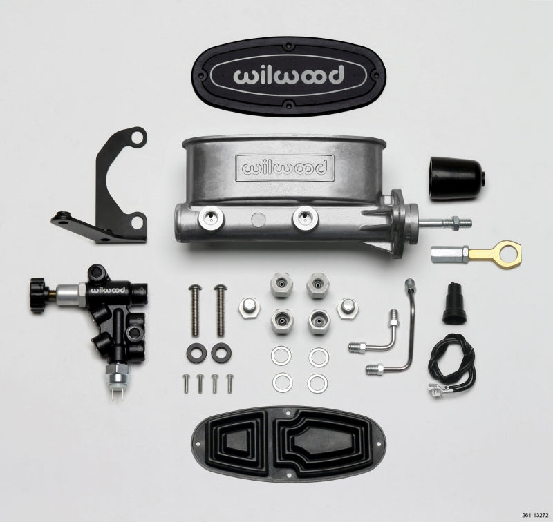 Wilwood HV Tandem Master Cylinder Kit with Proportioning Valve for Early Mustang, 7/8 inch Bore - Part #wil261-13272