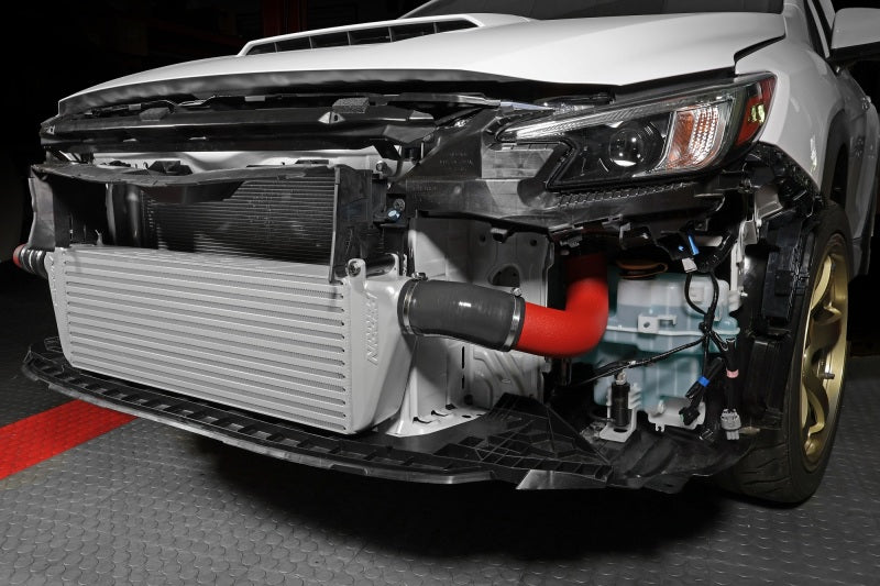 Perrin Performance Front Mount Intercooler Kit for 2022-2025 Subaru WRX with Red Tubes and Silver Core