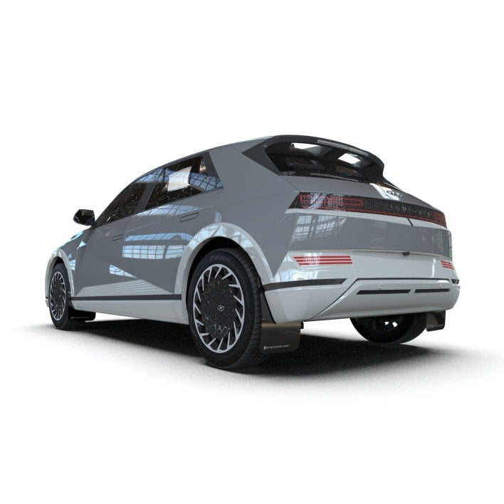 Rally Armor 2025 Hyundai Ioniq 5 PE Black UR Mud Flap with Metallic Black Logo