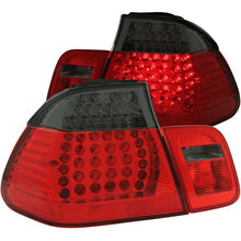 Load image into Gallery viewer, ANZO 1999-2001 BMW 3 Series E46 LED Tail Light Assembly Pair - Red/Smoke Lens with Reflector