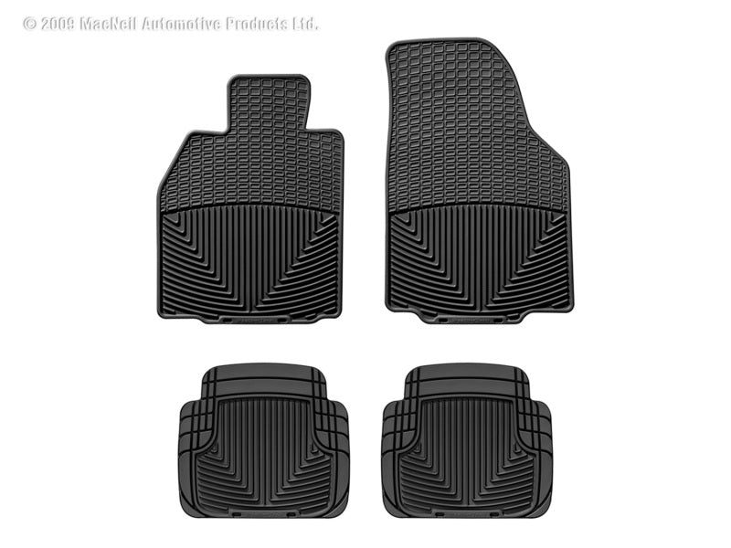 WeatherTech All-Weather Floor Mats wetW57-W50 Black Front and Rear for Porsche 911