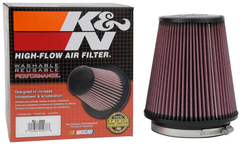 K&N Engineering Universal Rubber Air Filter with 5-Inch Flange * Fits 2019-2020 Hyundai Veloster