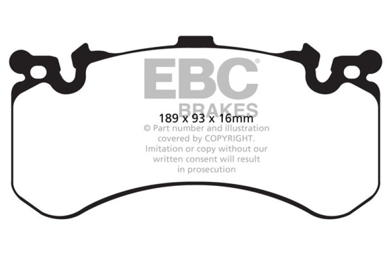 EBC Yellowstuff Brake Pads for Audi A8 Quattro * High-Performance Street and Track Use Part Number ebcDP42158R