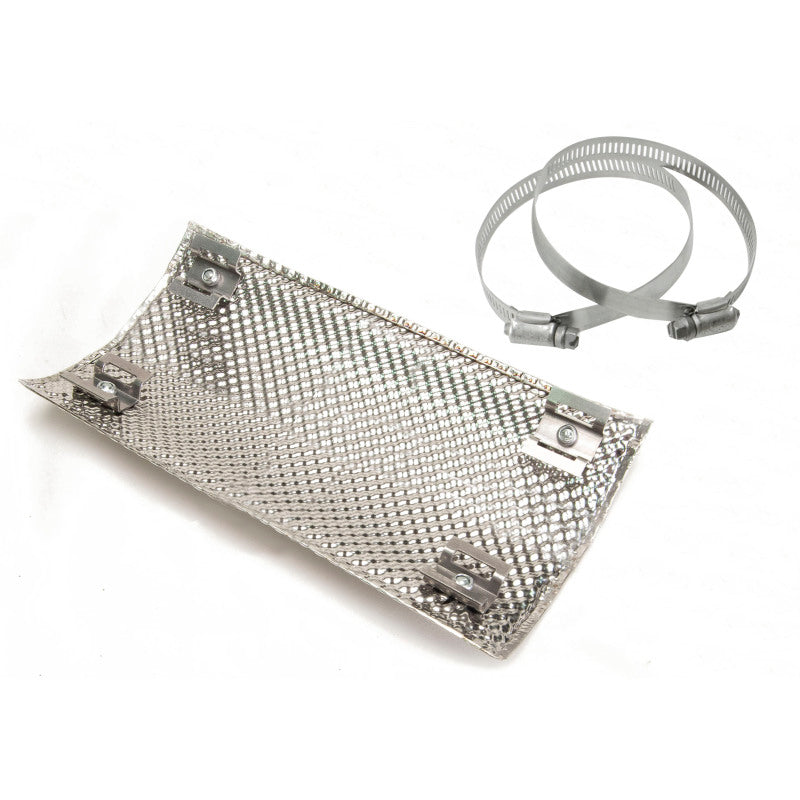 DEI Pipe Shield - 8.5 inch x 4.5 inch Stainless Steel Heat Barrier for Automotive Exhaust Pipes