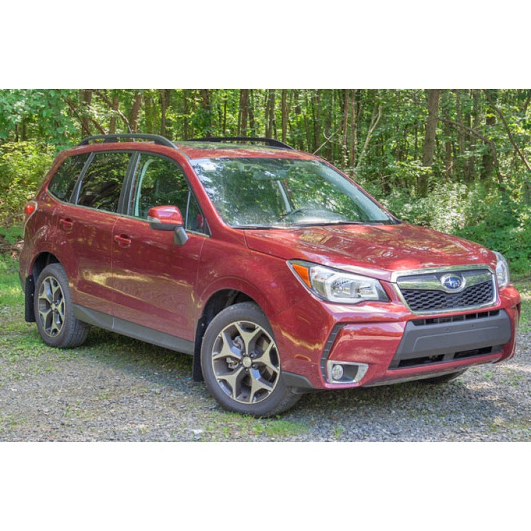 Rally Armor 14-18 Subaru Forester Black Mud Flap with Red Logo - Premium Polyurethane Mud Guard