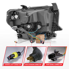 Load image into Gallery viewer, ANZO 2014-2017 Toyota Tundra LED Crystal Headlights with Switchback and Black Housing