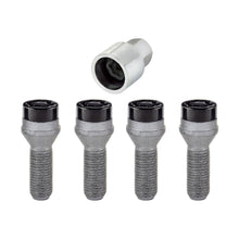 Load image into Gallery viewer, McGard Black Cone Seat Wheel Lock Bolt Set M14 x 1.5 – 4 Locks &amp; Key for BMW X3, 745Li