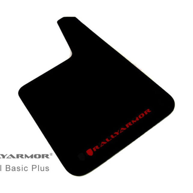 Rally Armor Basic Plus Black Mud Flap with Red Logo – Universal Fit, No Hardware