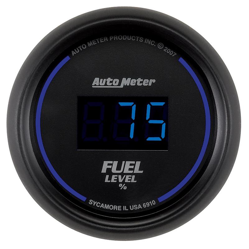 AutoMeter Cobalt Digital 52.4mm Programmable Fuel Level Gauge Part Number ATM6910