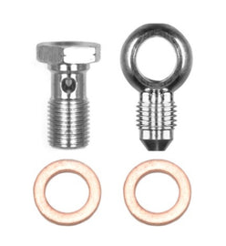 Wilwood Banjo Fitting Kit -3 Male to 10mm-1.00 Banjo Bolt & Crush Washers (Part #wil220-14431)