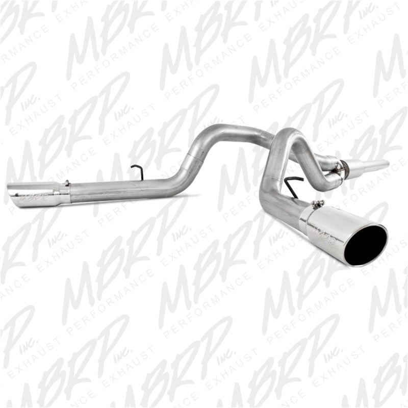 MBRP Armor Lite Series Cat Back Exhaust System for 1999-2004 Ford F-250/F-350 V-10, 4-inch Dual Split Side Exit