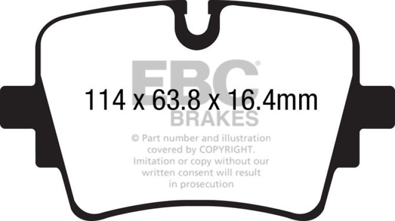 EBC Redstuff Ceramic Low Dust Rear Brake Pads for Jaguar F-Type (2014-2019) * Part Number ebcDP32192C