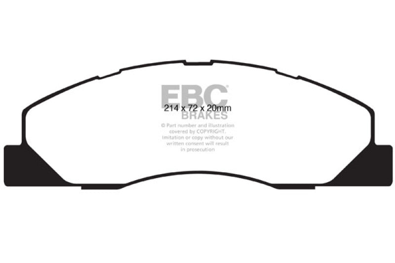 EBC Greenstuff 09-11 Dodge Ram 2500 Front Brake Pads * Heavy Duty Off-Road Disc Brake Solution