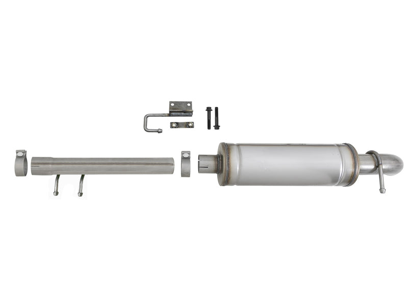 aFe Rock Basher 3-Inch 409 Stainless Steel Cat-Back Turn-Down Exhaust System for Jeep Wrangler (JK) 2007-2018